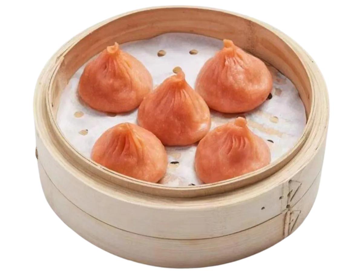 Beef soup dumplings in bamboo steamer at Hui Jiang Nan Dumpling Eatery, a Dumpling Restaurant in MN