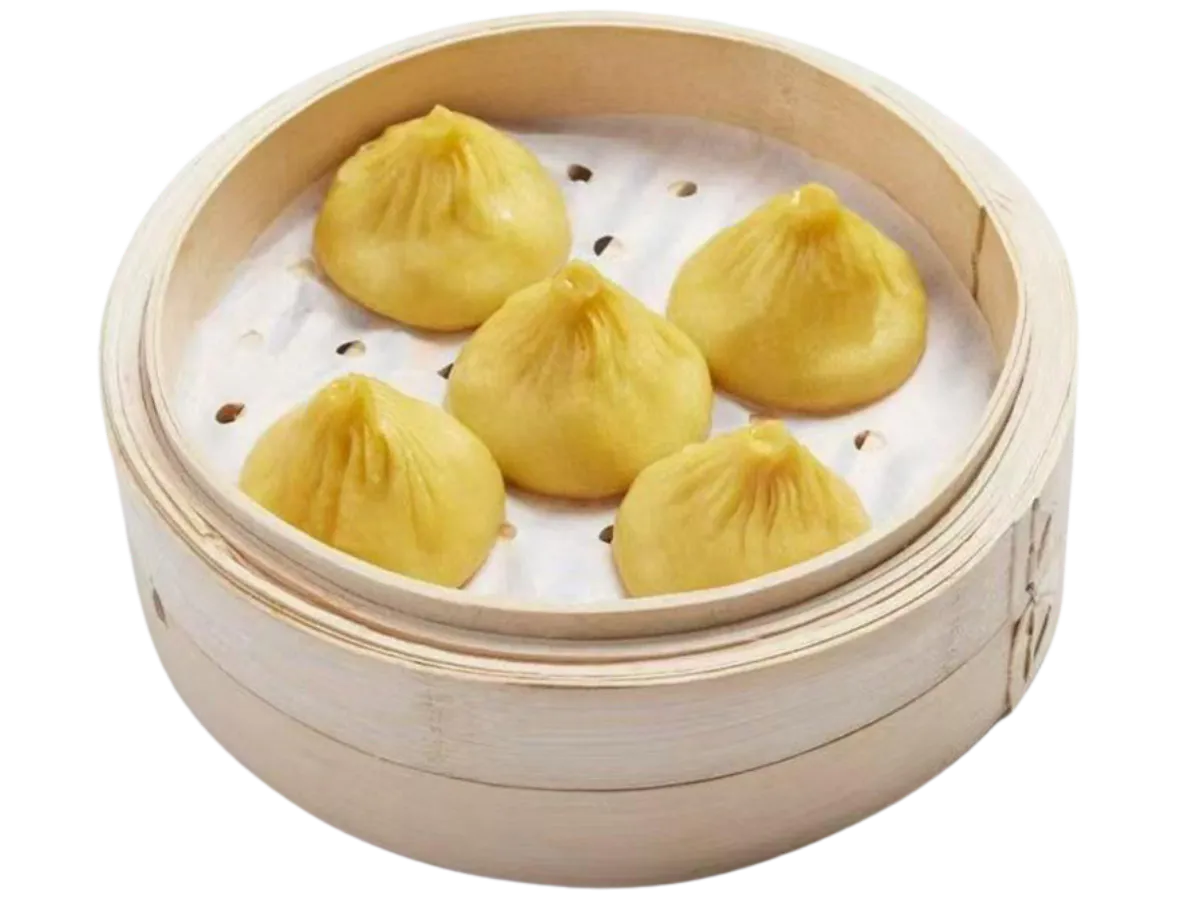 Chicken soup dumplings in bamboo steamer at Hui Jiang Nan Dumpling Eatery, a Dumpling Restaurant in MN